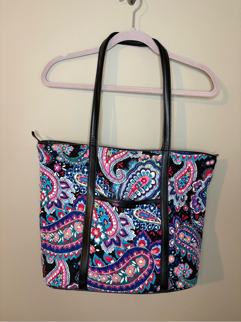 Retired Vera Bradley Haymarket Paisley Tote Bag Purse Quilted Coastal Grandma
